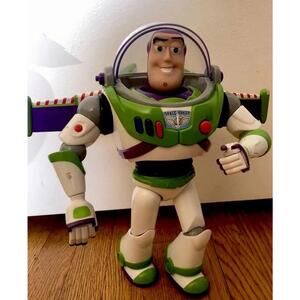 Disney Buzz Lightyear Pixar Toy Story Talking Action Figure Thinkway Toys 12"